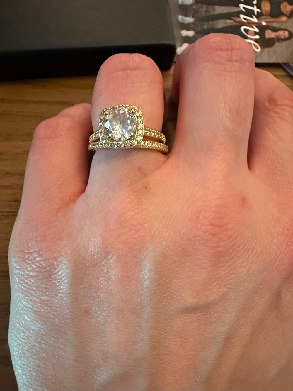 Pavoi Wedding Ring Set Size 6.5 Engagement Boxed